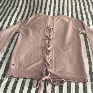 Lululemon thin split back lace up sweater